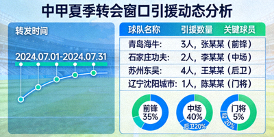 中甲夏季转会窗口开启，各队引援动态分析图表